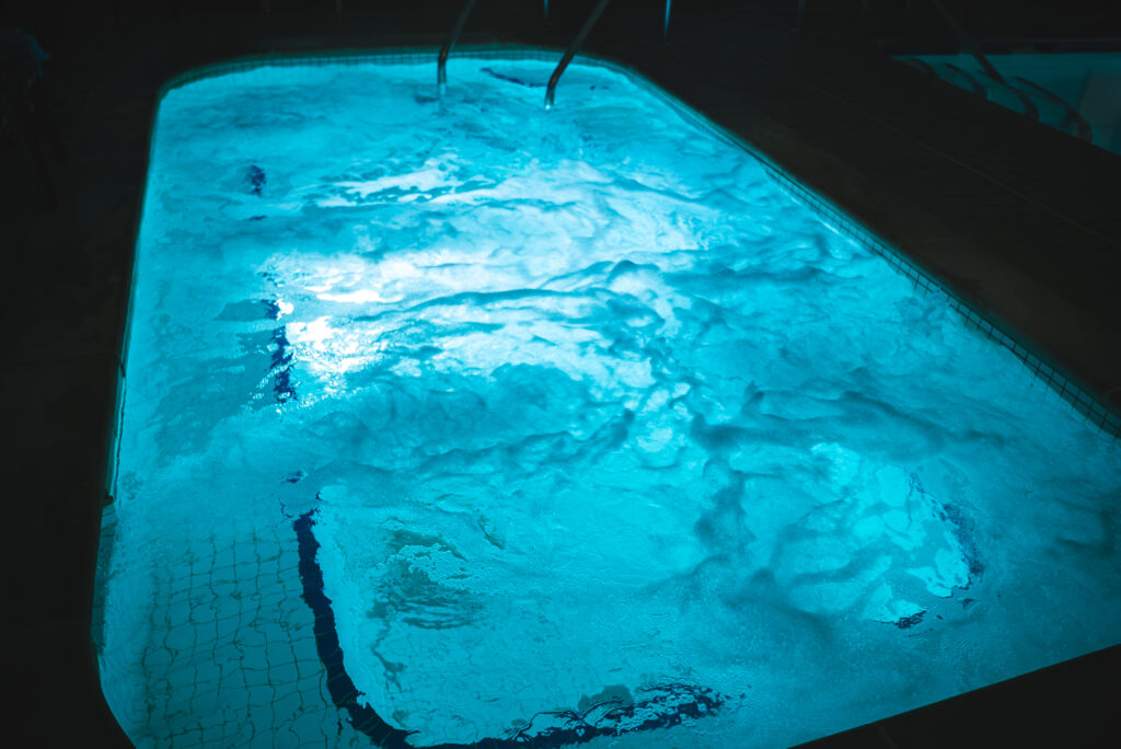 Indoor hot tub at Nashville MMA Training Camp, perfect for muscle recovery, relaxation, and post-workout therapy. Ideal for improving circulation, reducing soreness, and promoting overall health benefits.